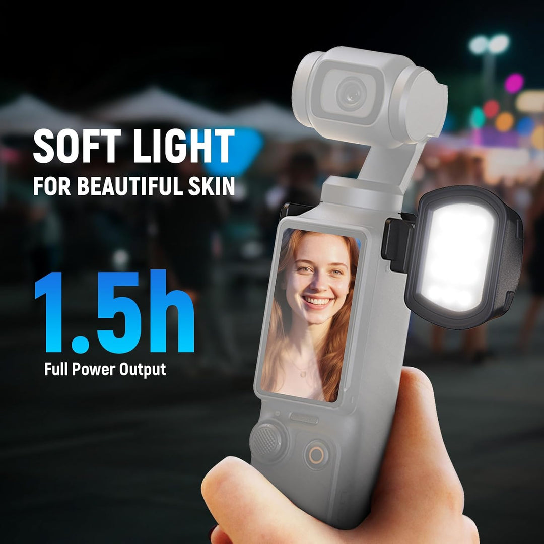 NEEWER Basics Video Light, magnetisches RGB Selfie Licht, kompatibel mit DJI OSMO Pocket 3 Gimbal Ka