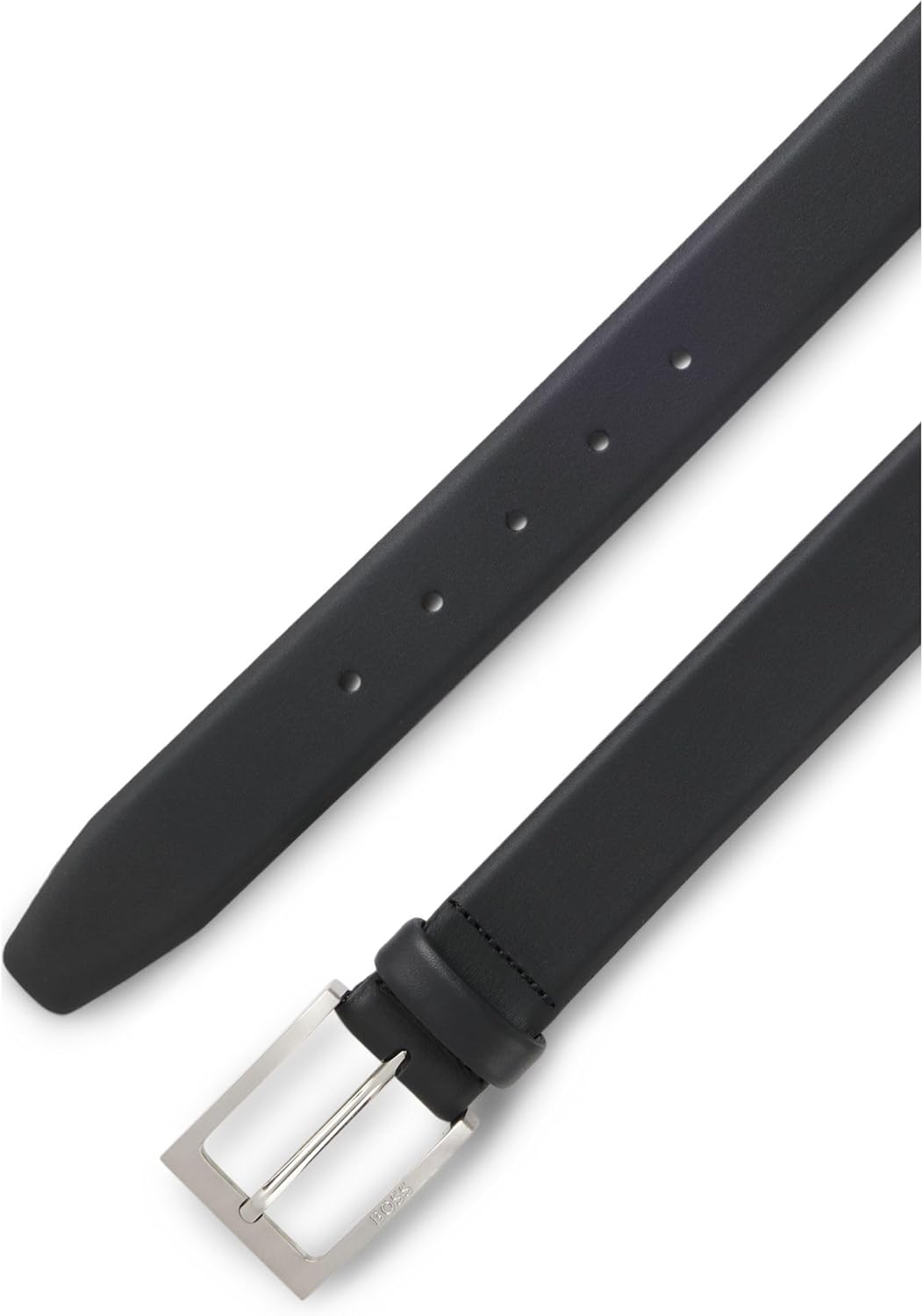 BOSS Herren Barnabie Gürtel aus Nappaleder mit Dornschliesse 110 -002 Black, 110 -002 Black