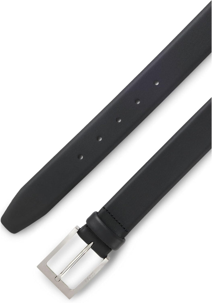 BOSS Herren Barnabie Gürtel aus Nappaleder mit Dornschliesse 110 -002 Black, 110 -002 Black