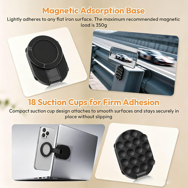 Handyhalterung 18 Saugnäpfe, 3 in 1 Magnetisch &amp; Standfuss