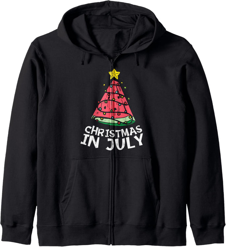 Christmas In July Watermelon Xmas Tree Summer Men Women Kids Kapuzenjacke