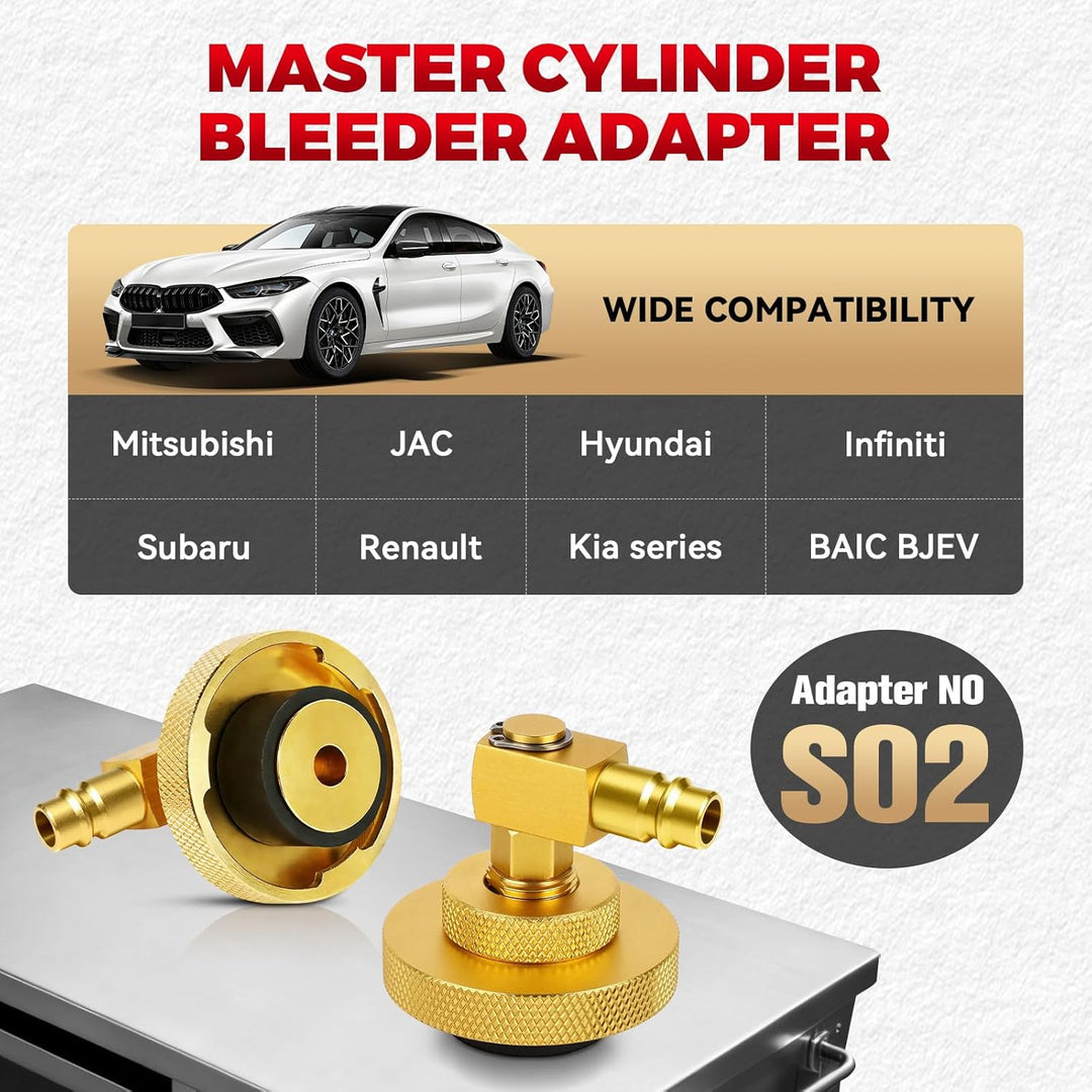 58mm Bremsenentlüftungsgerät Adapter Bremsenentlüftungsadapter für JAC KIA BAIC Hyundai Infiniti Sub
