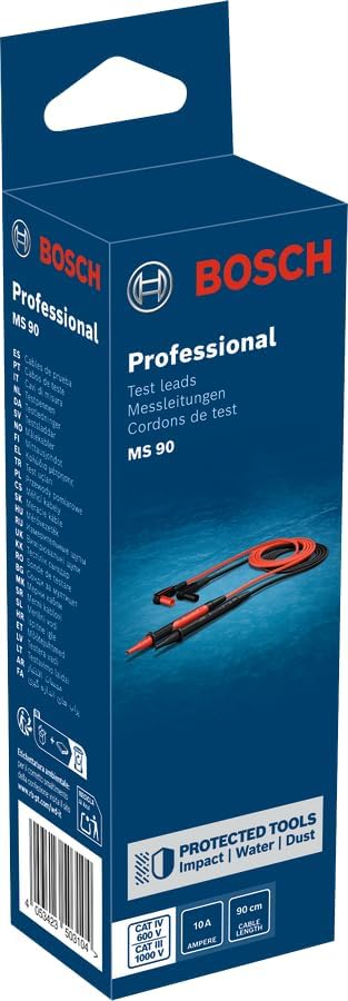 Bosch Professional Messstreifen MS 90 | Flexible Messstreifen, doppelt isoliertes Silikon, Gummigrif