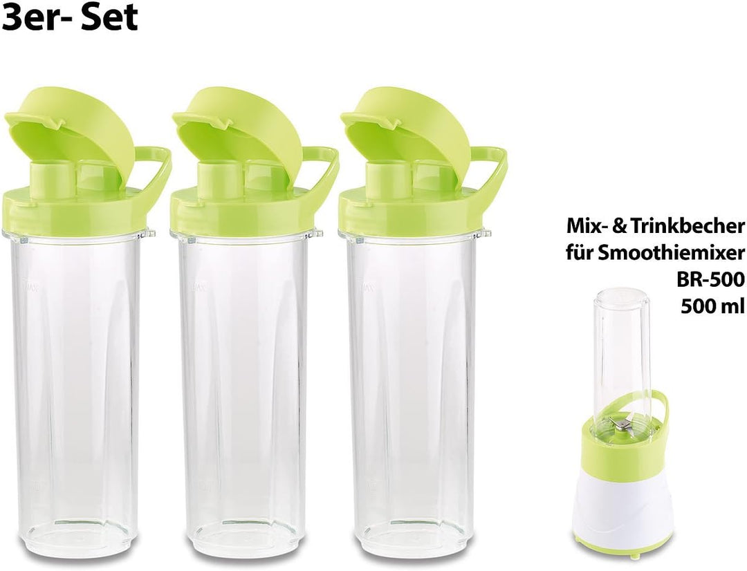 Rosenstein & Söhne Zubehör zu Smoothie Bereiter: Mix- & Trinkbecher für Smoothiemixer BR-500, 500 ml