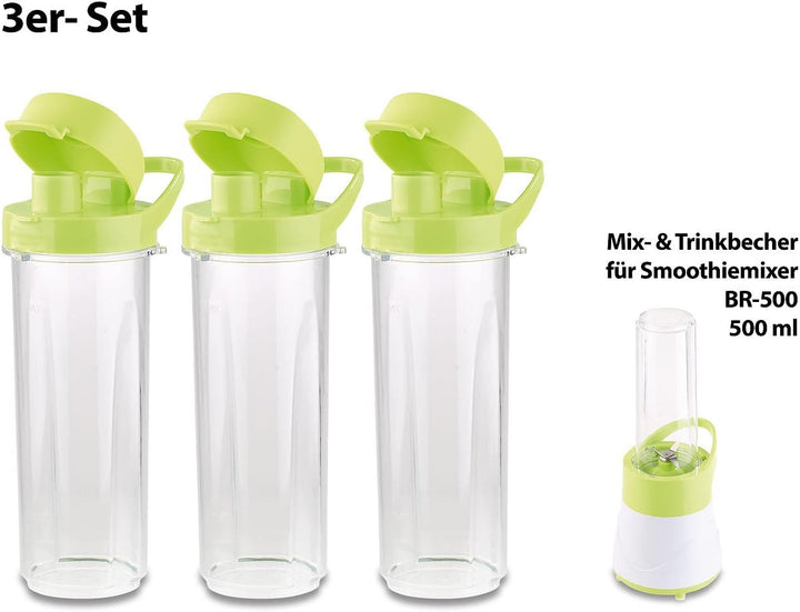 Rosenstein & Söhne Zubehör zu Smoothie Bereiter: Mix- & Trinkbecher für Smoothiemixer BR-500, 500 ml