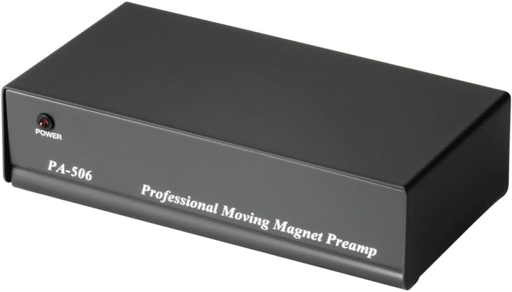 Hama Stereo Phono-Vorverstärker PA 506 (für Plattenspieler, inkl. Netzadapter 230V/50Hz, 3000mA, Cin