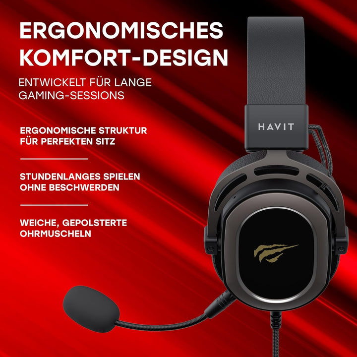 Havit H2008D GAMENOTE Gaming Headset with Mic — Wired Gaming Headset — 50 mm High Magnetic Surround