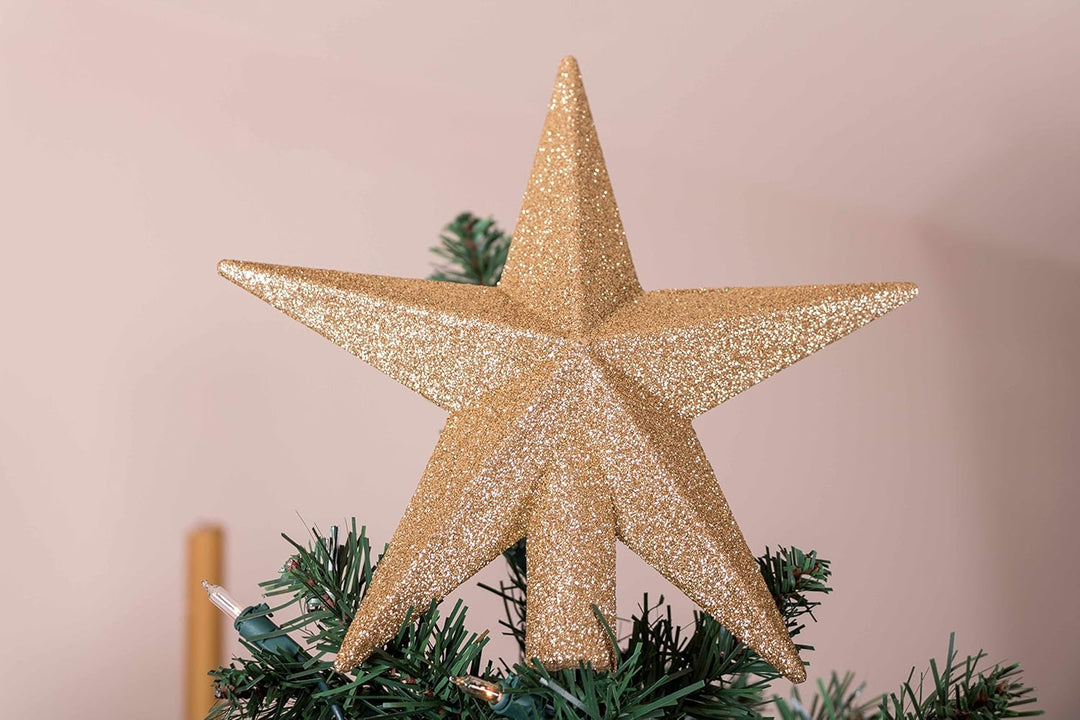 Clever Creations - Weihnachtsbaumspitze - glitzernder Stern - Festliche Weihnachtsdeko - bruchsicher