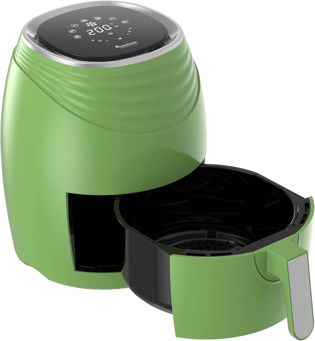 TurboTronic/Digitale Heissluftfritteuse / 3,5L / schwarz, grün. türkis / 1200W / Airfryer mit Timer