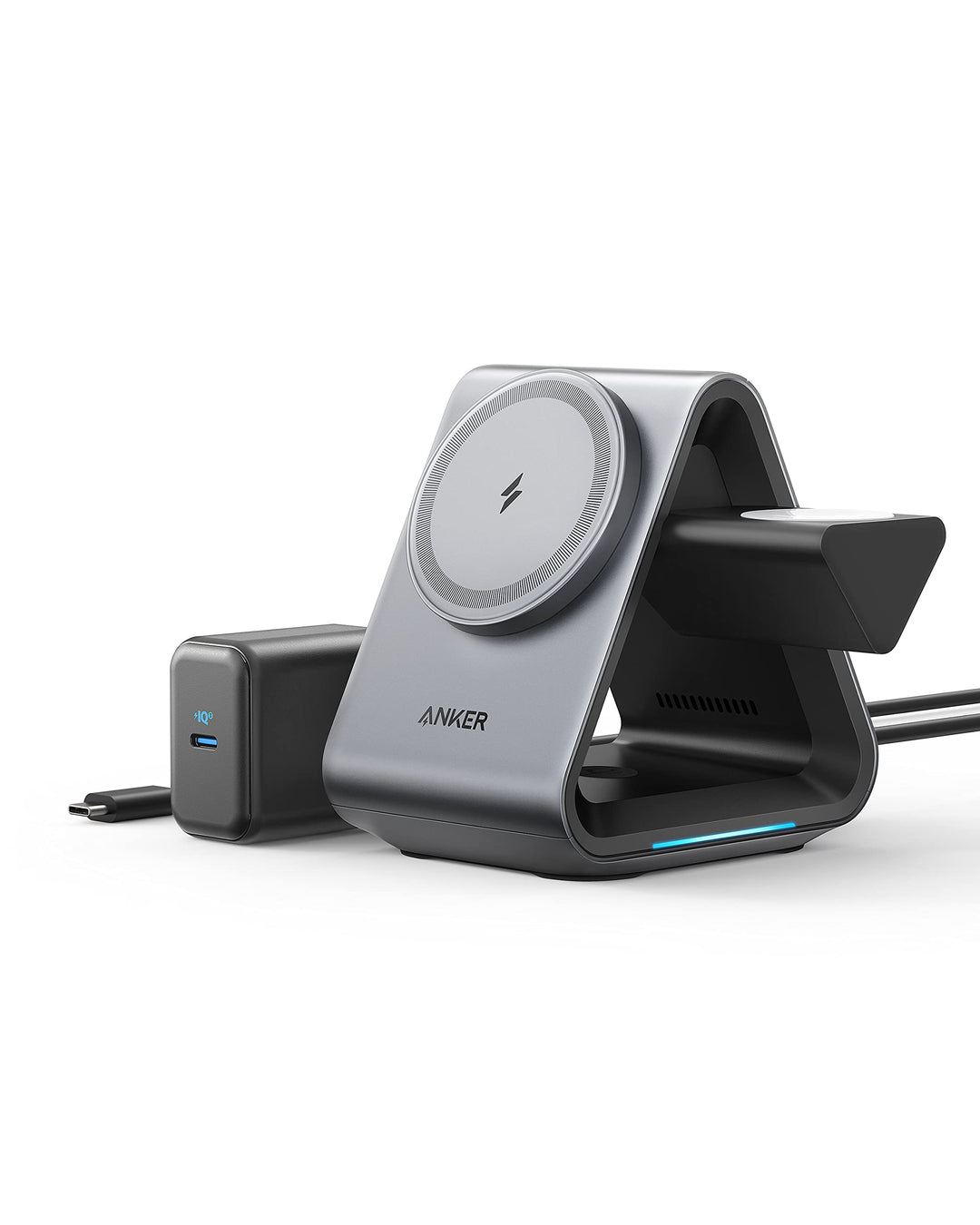 Anker MagGo MagSafe Ladegerät (3-in-1 Station) with 15W Max Fast Charge MFi Certified, for iPhone 17