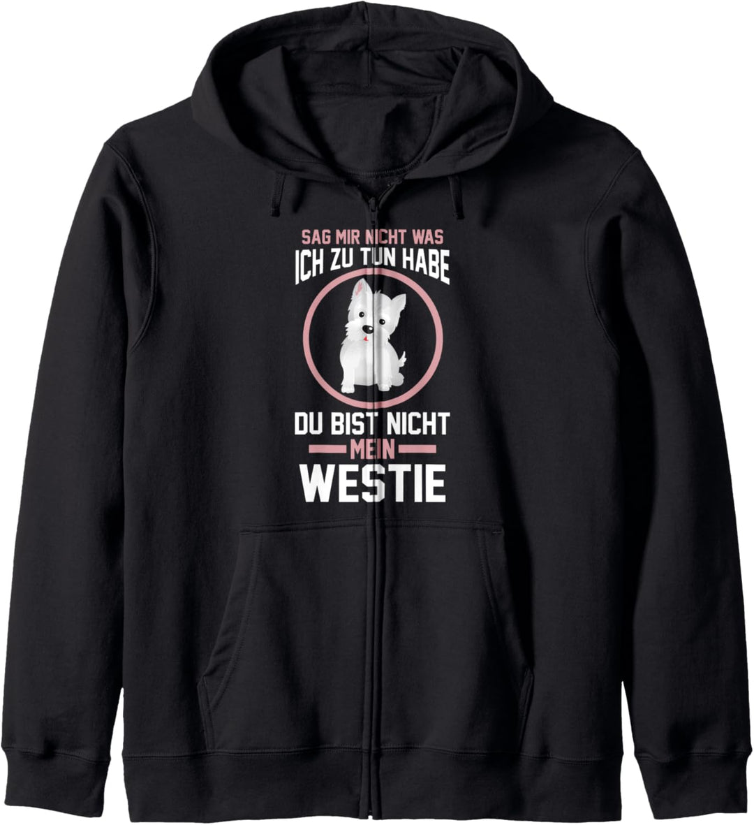 Hunde Hundebesitzer Westie White Terrier Kapuzenjacke
