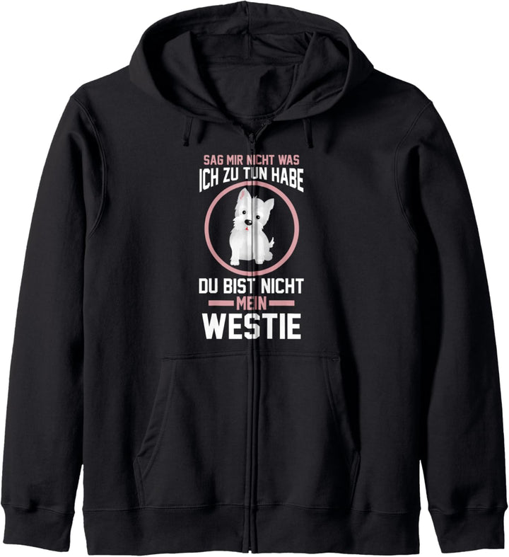 Hunde Hundebesitzer Westie White Terrier Kapuzenjacke