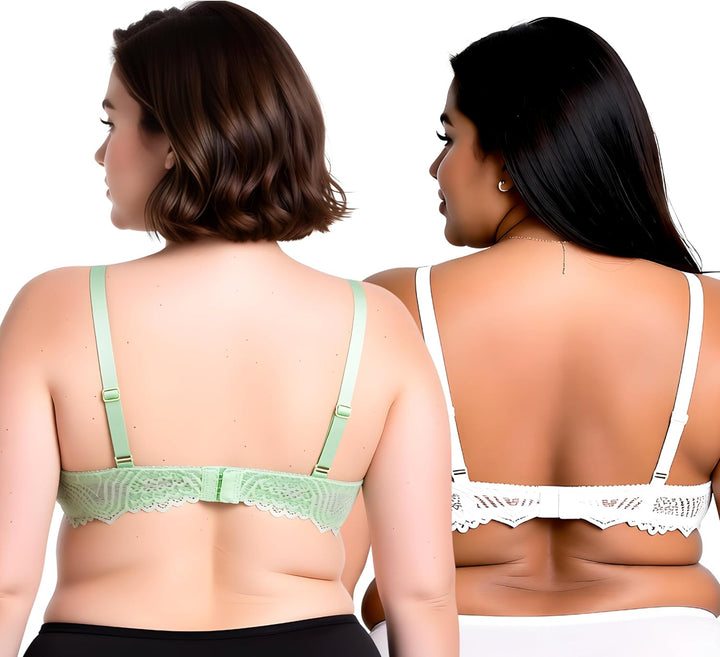 Curve Muse Damen Übergrösse Bügel Hochdrücken 1 Tasse hinzufügen Bügel Perfekte Form Spitzen-BHS 95E