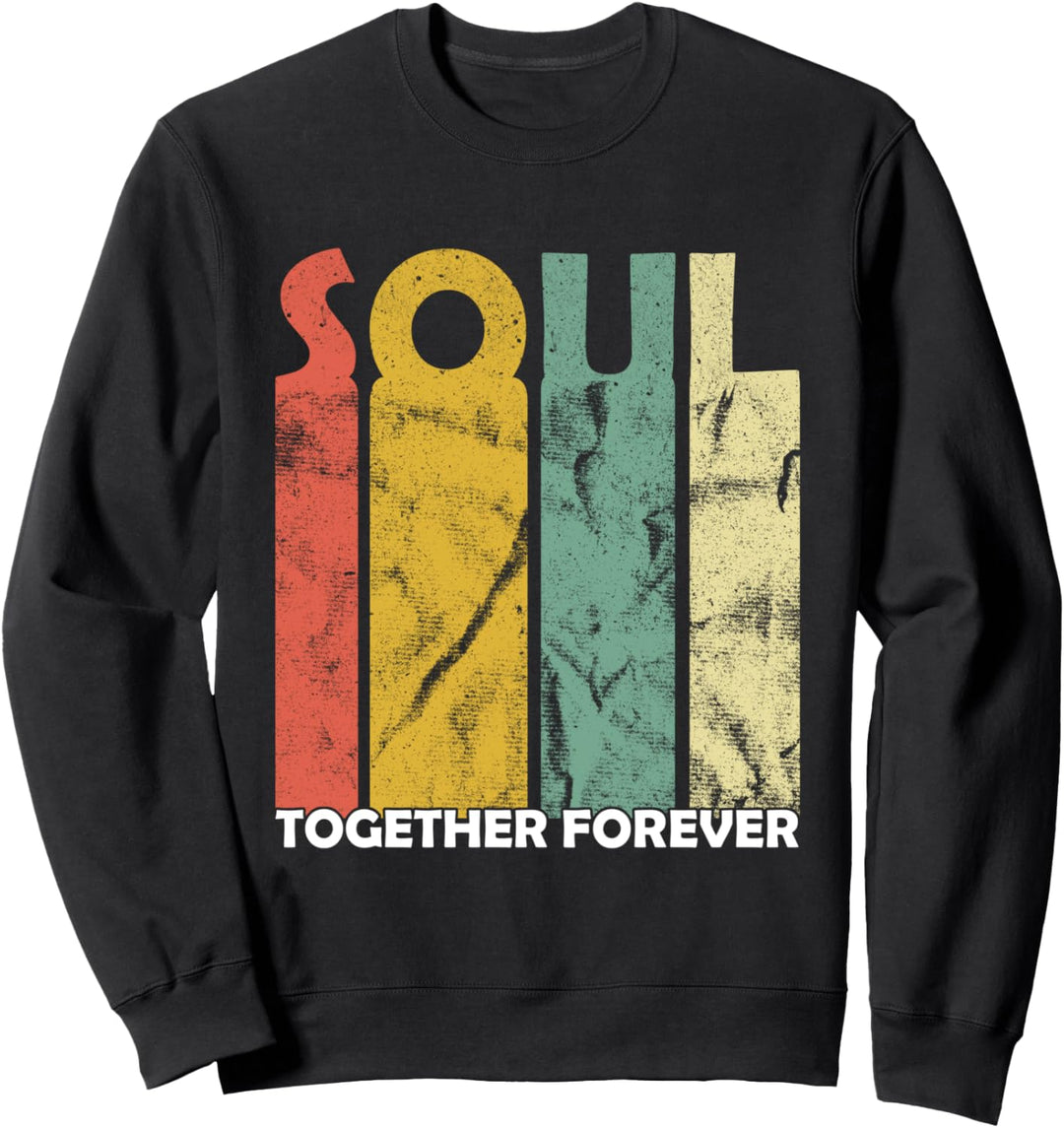 Soul Together Forever Couples Vintage Distressed Sweatshirt