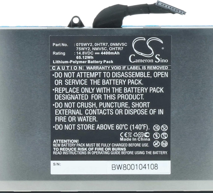 vhbw Li-Polymer Akku 4400mAh (14.8V) kompatibel mit Notebook Laptop Dell L511Z, XPS 15z Ersatz für 0