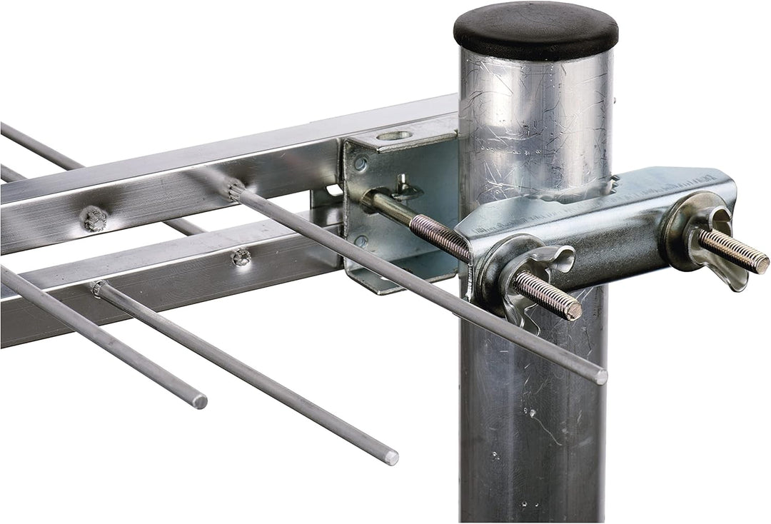 EMOS Halterung für SAT, TV- und WiFi-Antennen, 15 cm Höhe, 35 cm Abstand von der Grundlage, Masten-H