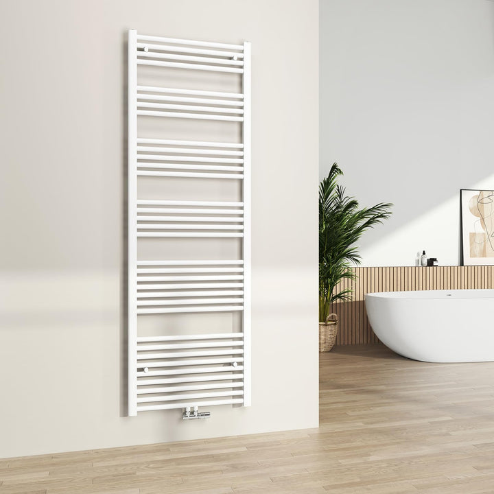 Handtuchheizkörper Mittelanschluss 1800x600 mm Badheizkörper Weiss Handtuchwärmer Handtuchtrockner 8