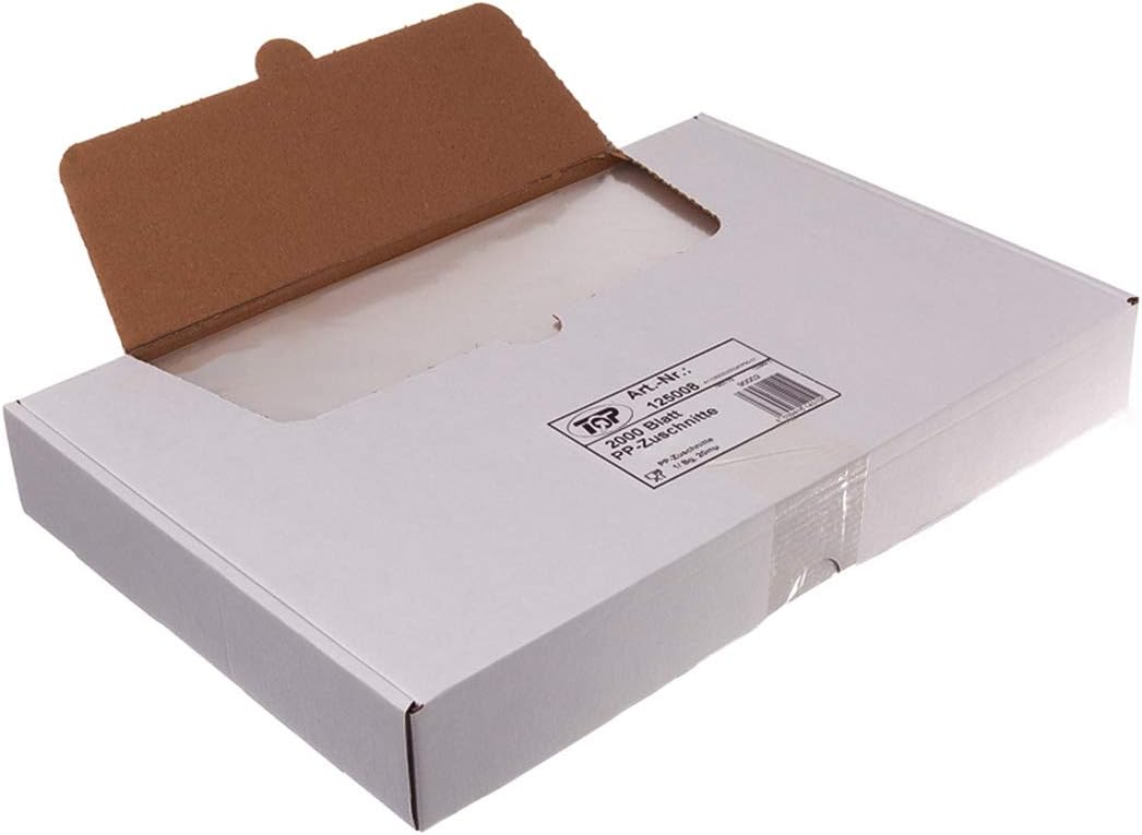 4.000 Stück PP Zuschnitte 20my glasklar 180 x 240 mm | Trennpapier | Einschlagpapier | HUTNER, 180 x
