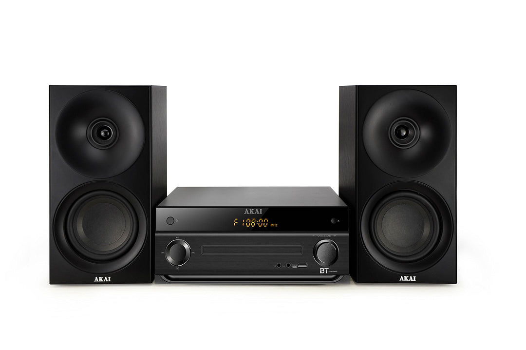AKAI Micro-Stereoanlage (Bluetooth/USB/CD/-R/CD/-RW/MP3/Radio FM/Aux-In), Schwarz, AM-301K, Schwarz