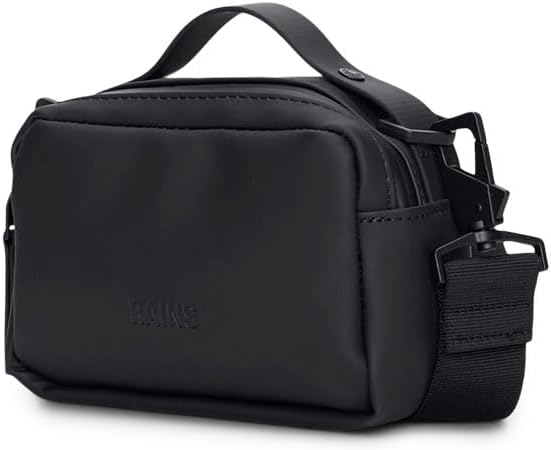 RAINS Unisex Waterproof Crossbody Bag, Sling Bag, Fanny Bag - Versatile Black Box Bag for Women & Me