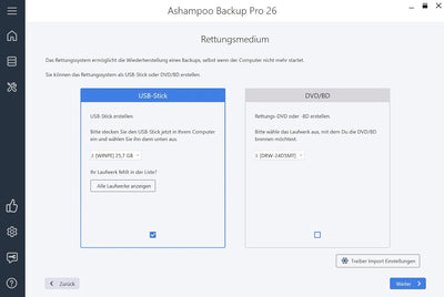 Backup Pro 25 - Datensicherung Programm, Rettung bei Malware-Befall, defekter Festplatte oder Window