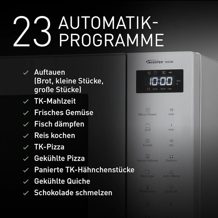 Panasonic NN-GT66QMEPG 31L Kombi-Mikrowelle mit Grillfunktion, 1000 W, Kombi-Kochen, 7 Leistungsstuf