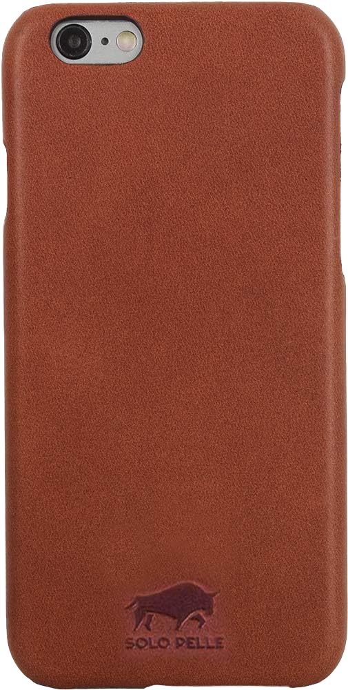 Solo Pelle iPhone 6 Plus / 6S Plus (5.5 Zoll) Ultra Slim Ledertasche/Backcover in Marrone Braun, Bra