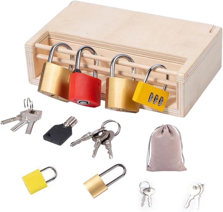 Spielzeugset Mit Schloss Und Schlüssel 19,5 X 12 X 5,7 Cm | Kinder Lernspielzeug Schloss Und Schlüss