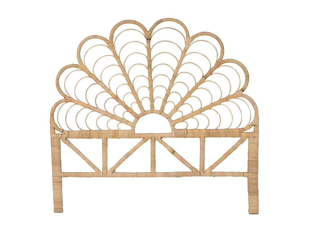 Vente-unique - Bettkopfteil - Rattan - 140 cm - Naturfarben - FLOSIA