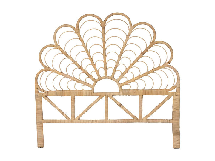 Vente-unique - Bettkopfteil - Rattan - 140 cm - Naturfarben - FLOSIA