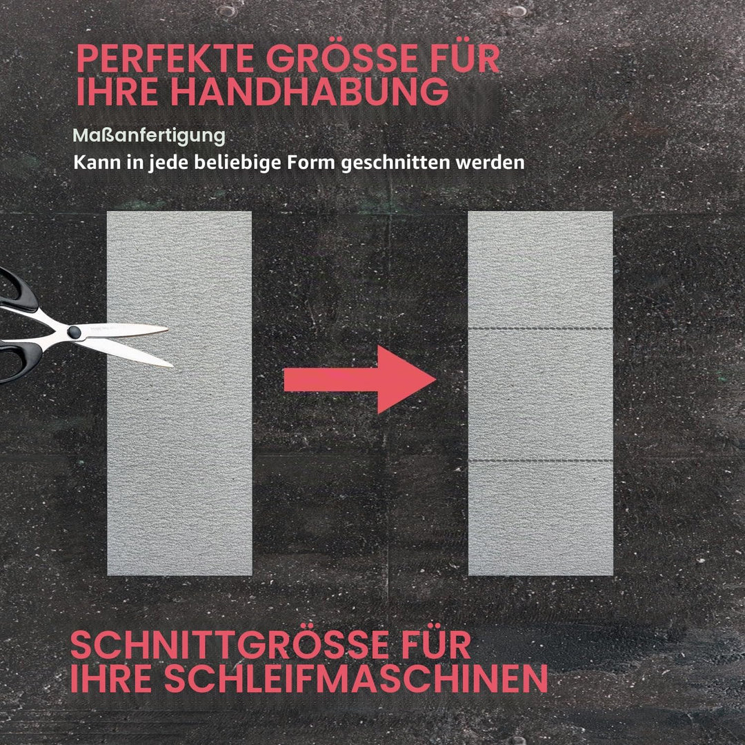 80 Stück Weiss Beschichtetes Aluminiumoxid Trocken Schleifpapier Set 93x230mm / 9 x 3,6 Zoll, Allgem
