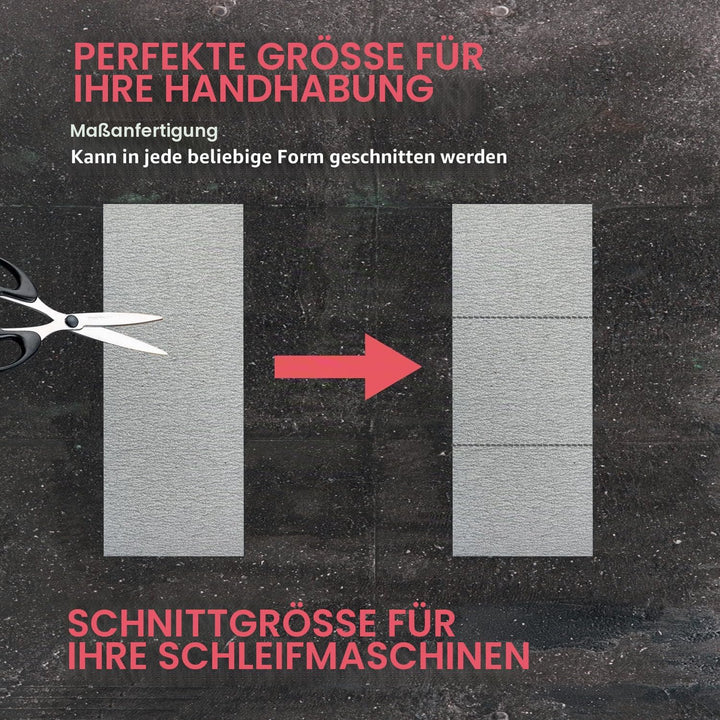 80 Stück Weiss Beschichtetes Aluminiumoxid Trocken Schleifpapier Set 93x230mm / 9 x 3,6 Zoll, Allgem
