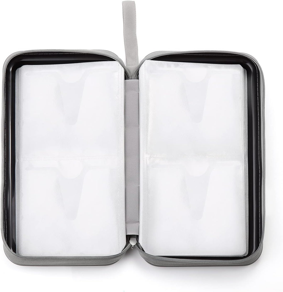 UENTIP CD-Hülle mit 96 Kapazitäten, tragbare DVD-Hülle aus Hartplastik, CD-Organizer, Brieftasche, s