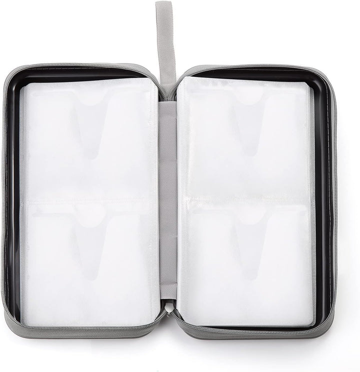 UENTIP CD-Hülle mit 96 Kapazitäten, tragbare DVD-Hülle aus Hartplastik, CD-Organizer, Brieftasche, s