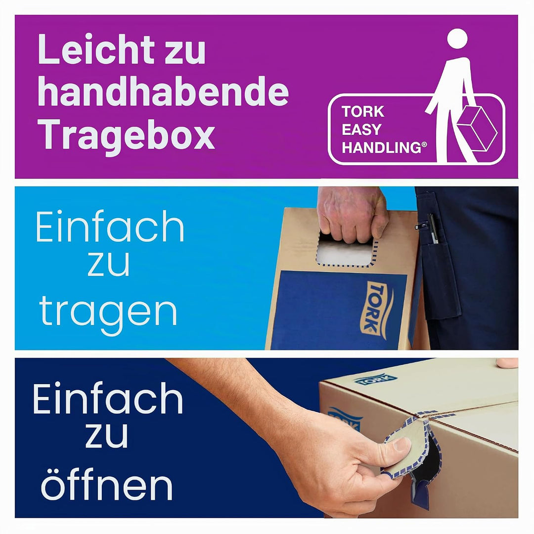 Tork 100130 Mehrzweck Papierwischtücher für das M1 Innenabrollung Mini Spendersystem / 1-lagiges sta