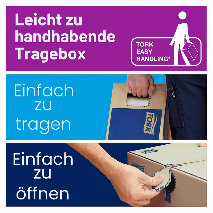 Tork 100130 Mehrzweck Papierwischtücher für das M1 Innenabrollung Mini Spendersystem / 1-lagiges sta