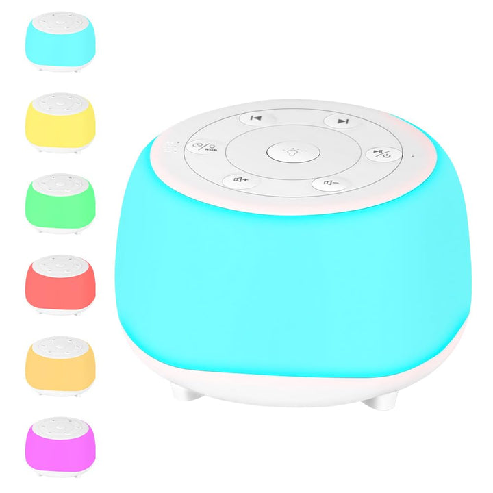 White Noise Machine, Tragbare Baby-Einschlafhilfe, Einschlafhilfe mit 34 Geräuschen,Tragbare Bluetoo