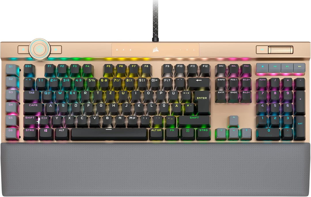 Corsair K100 RGB Optisch-mechanische Gaming-Tastatur (CORSAIR OPX RGB Optisch Mechanische Tastenscha