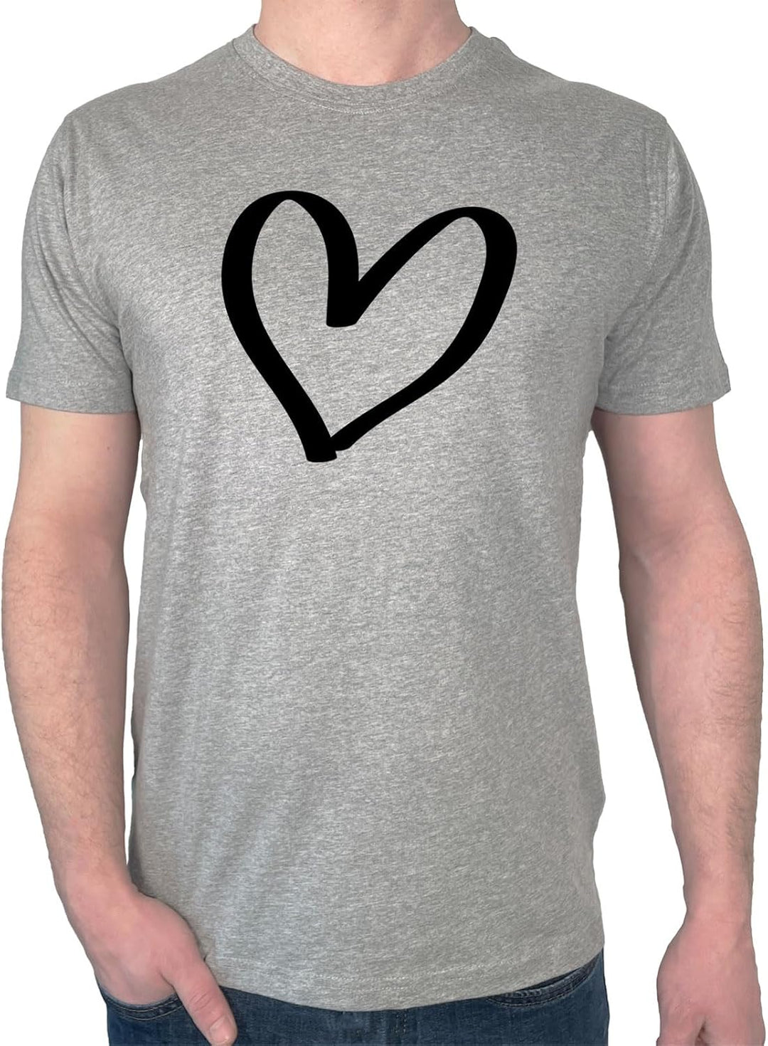 huuraa Herren T-Shirt Herz Heart Bio Baumwolle Fairtrade Oberteil Grösse XL mit Motiv für die tollst
