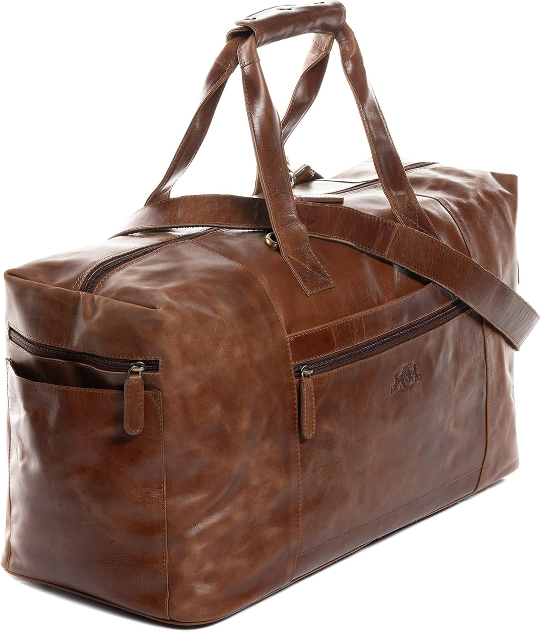 SID & VAIN grosse XL Reisetasche echt Leder - Sporttasche gross Bristol XL - Weekender Handgepäck mi