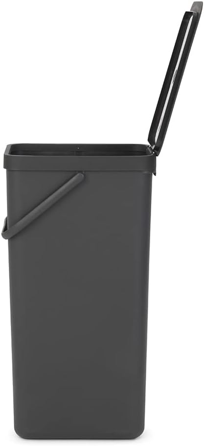 Brabantia Recyclingeimer Sort & GO 40 L Grau Grey 40 Liter Mülleimer, Grey 40 Liter Mülleimer