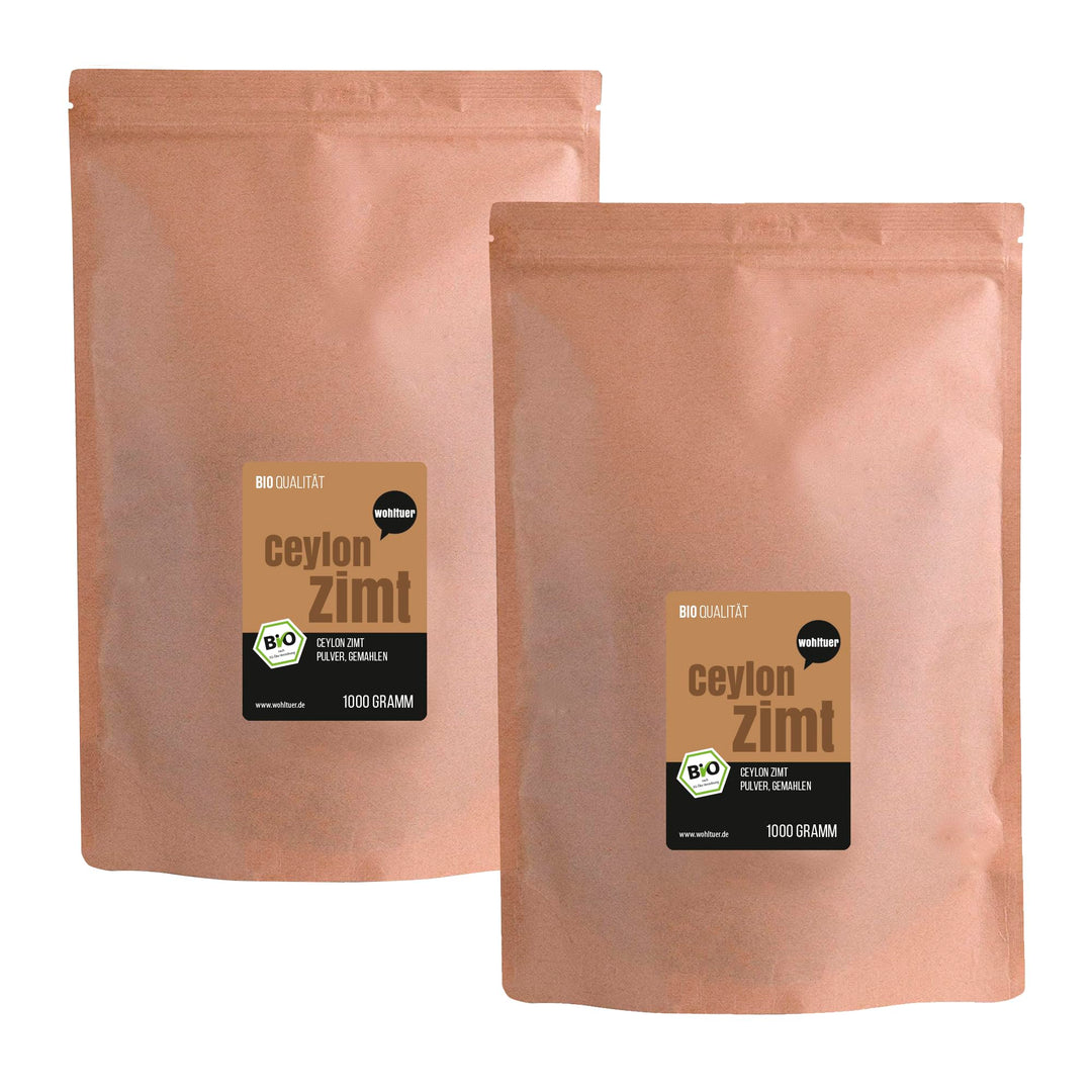 Wohltuer BIO Ceylon Zimt gemahlen – Zimtpulver I LECKER UND GESUND I 100% reines Naturprodukt (2000