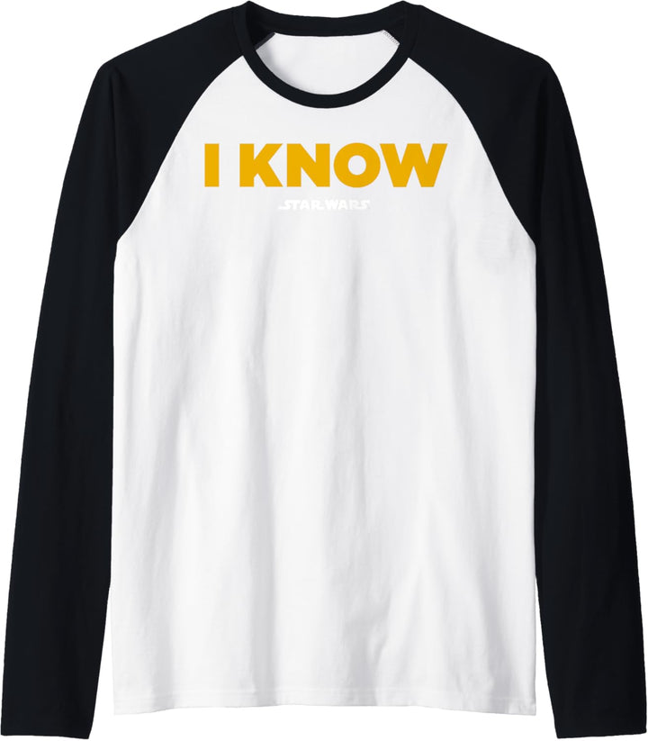 Star Wars Han Solo I Know Raglan