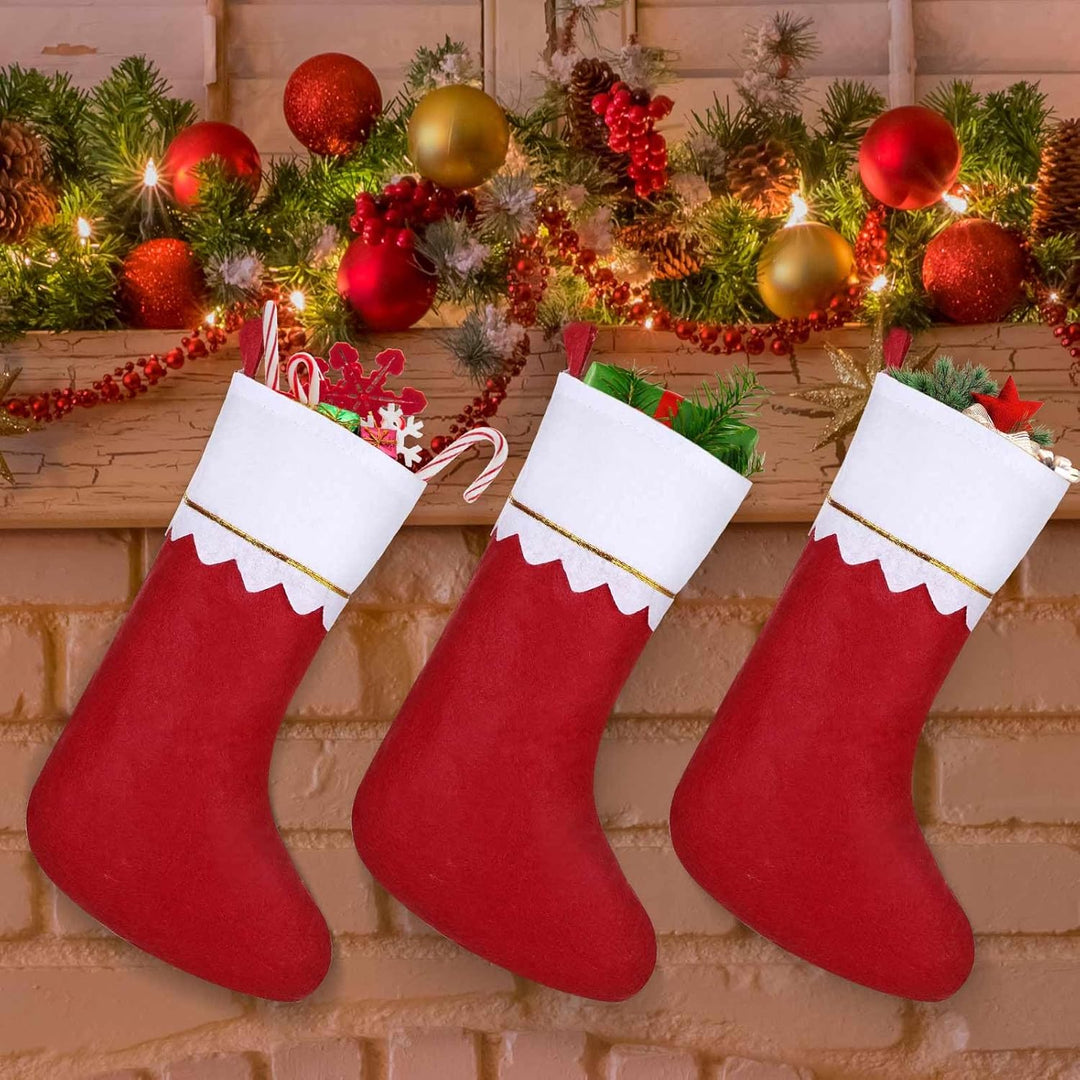 12 Stück Weihnachtsstrumpf Personalisiert,Weihnachtssocken Zum Aufhängen,Nikolaus Socken Zum Befülle