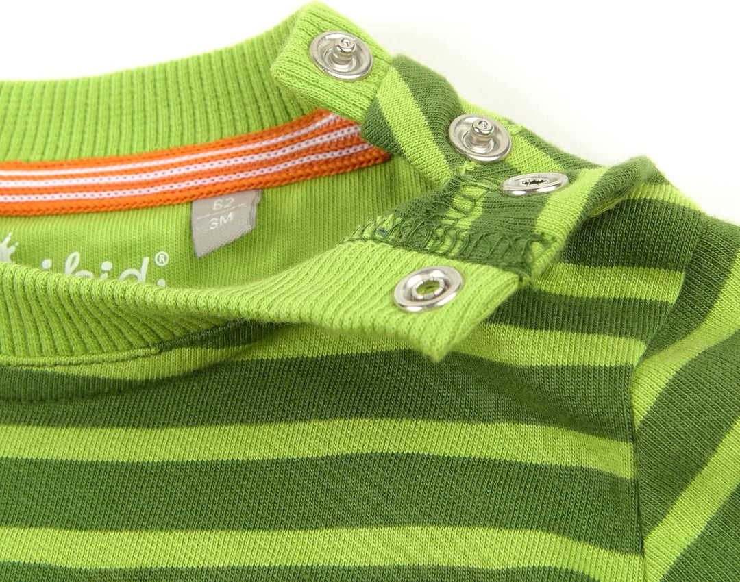 Sigikid Jungen T-Shirt 68 Grün-gestreift/Safari, 68 Grün-gestreift/Safari