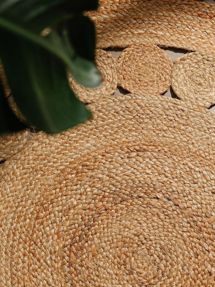 benuta Pure Juteteppich Jutta - 100% Jute handgewebt - Rund & im Style:  Uni, Natural Living - Pfleg
