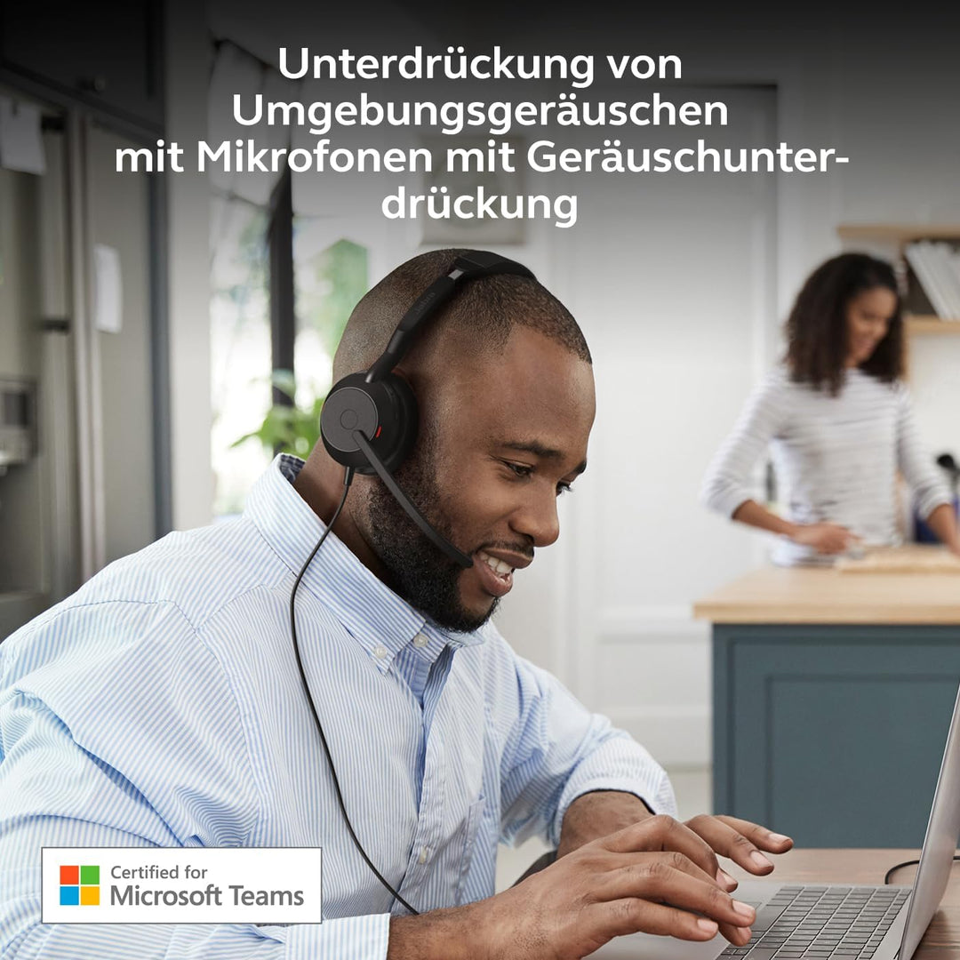 Jabra Evolve2 50 - USB-A/USB-C - schnurgebundenes Mono Headset Zertifiziert für UC-Plattformen Mono