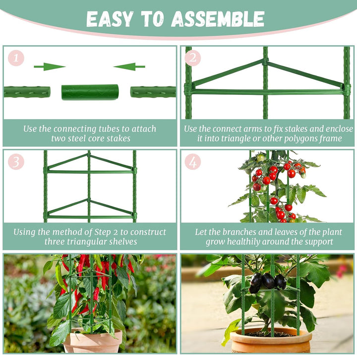 Legigo Tomaten Rankhilfe für Gartenpflanzen – Gurken Rankhilfe Metall, Tomatentopf mit Rankgitter fü