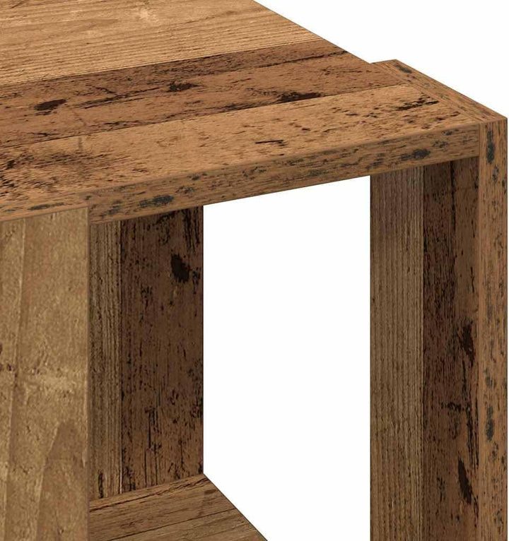vidaXL Couchtisch Altholz 32 x 32 x 30 cm Holzwerkstoff, Stilvoller Couchtisch für das Wohnzimmer, m