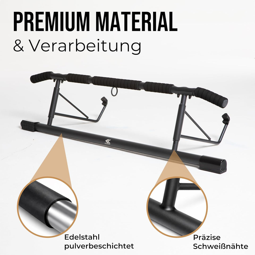 KIANA Sports Klimmzugstange für Türrahmen ohne Bohren & ohne Schrauben | Pull Up Bar Tür bis 150kg |
